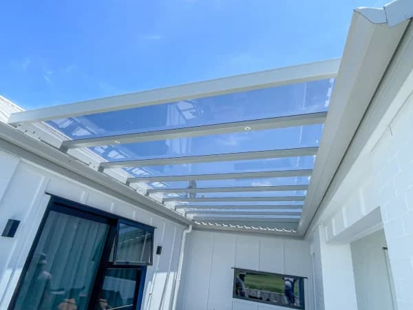 Ally-Golla canopy sheltering an outdoor entertaining area