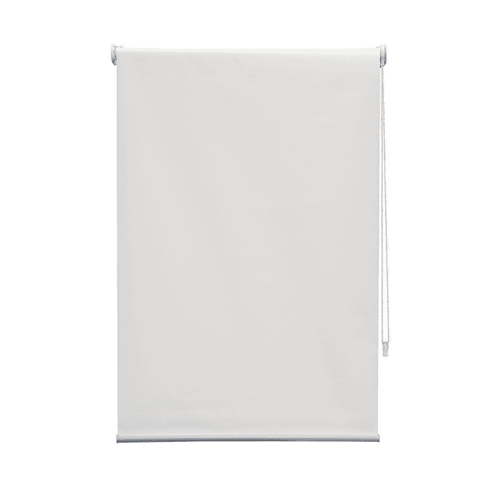 White custom-made roller blind with chain control