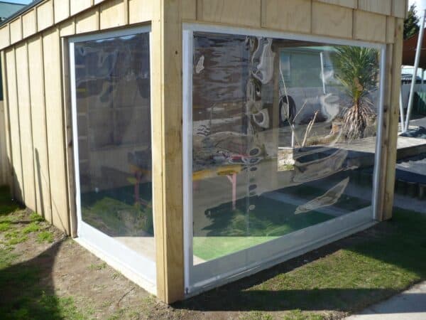 Outdoor cafe blinds installed at a Waikato venue