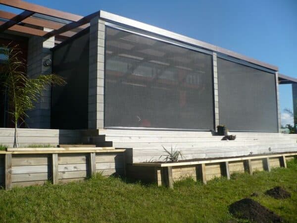 Ziptrak track-guided blinds on a modern Waikato home