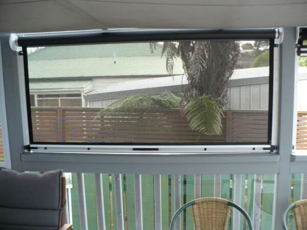 Ziptrak outdoor blinds fitted to a covered outdoor living area